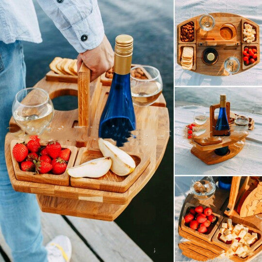 Wine Tray Outdoor Picnic