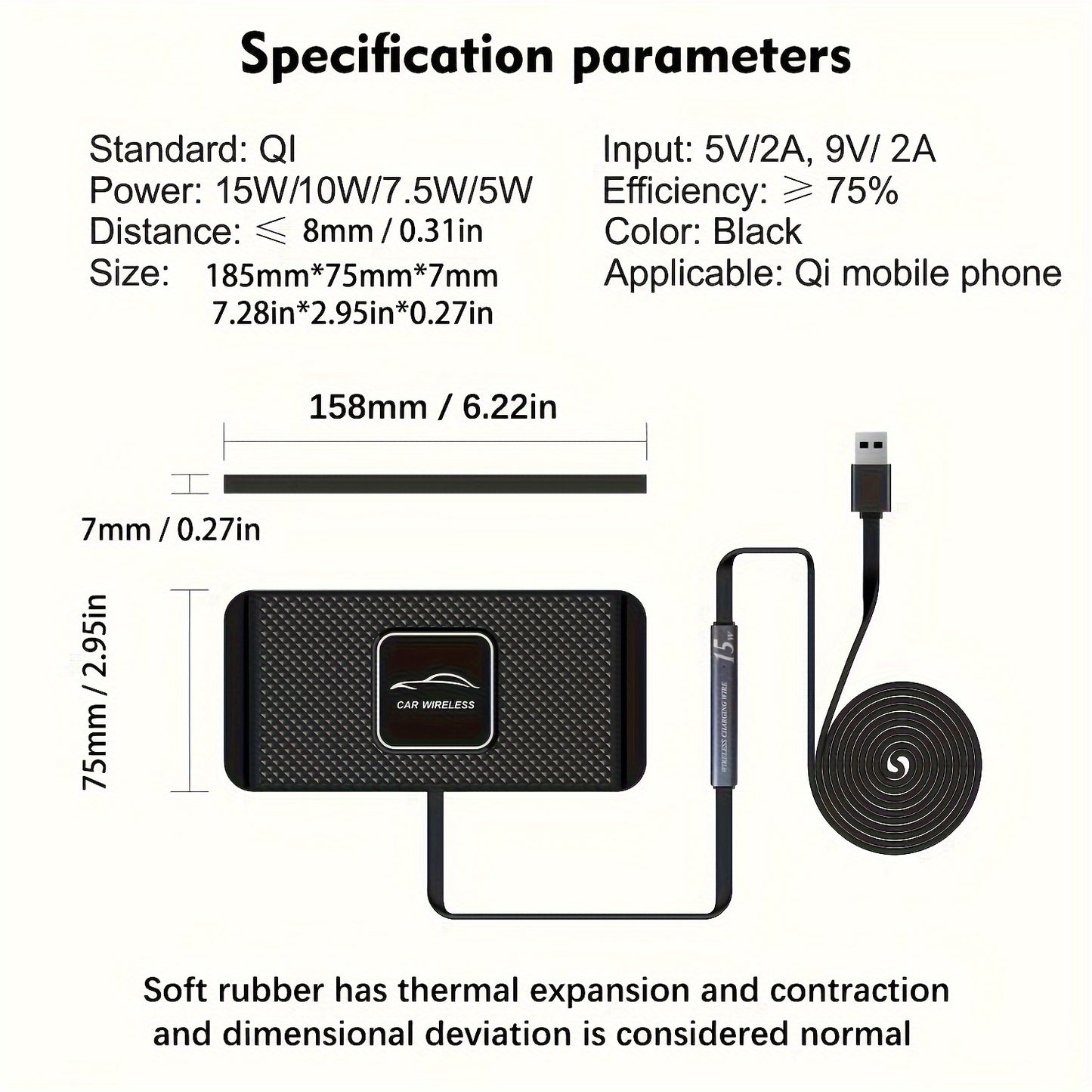 Wireless Car Charger Pad.