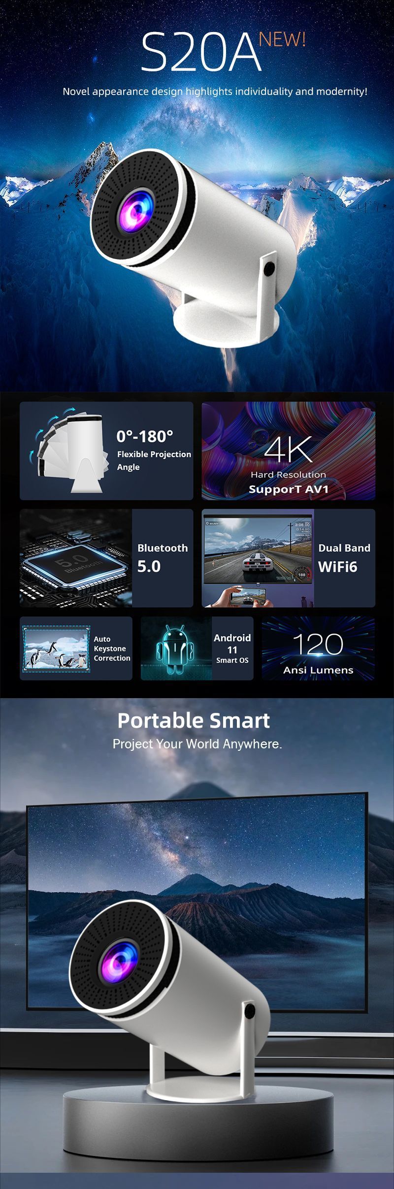 Hy300 Smart Projector